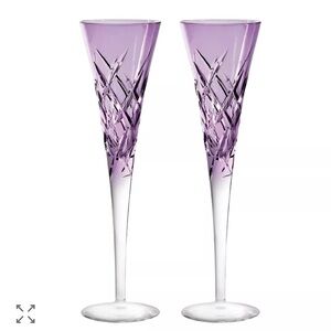 NIB Vera Wang Wedgwood duchesse champagne flutes - purple